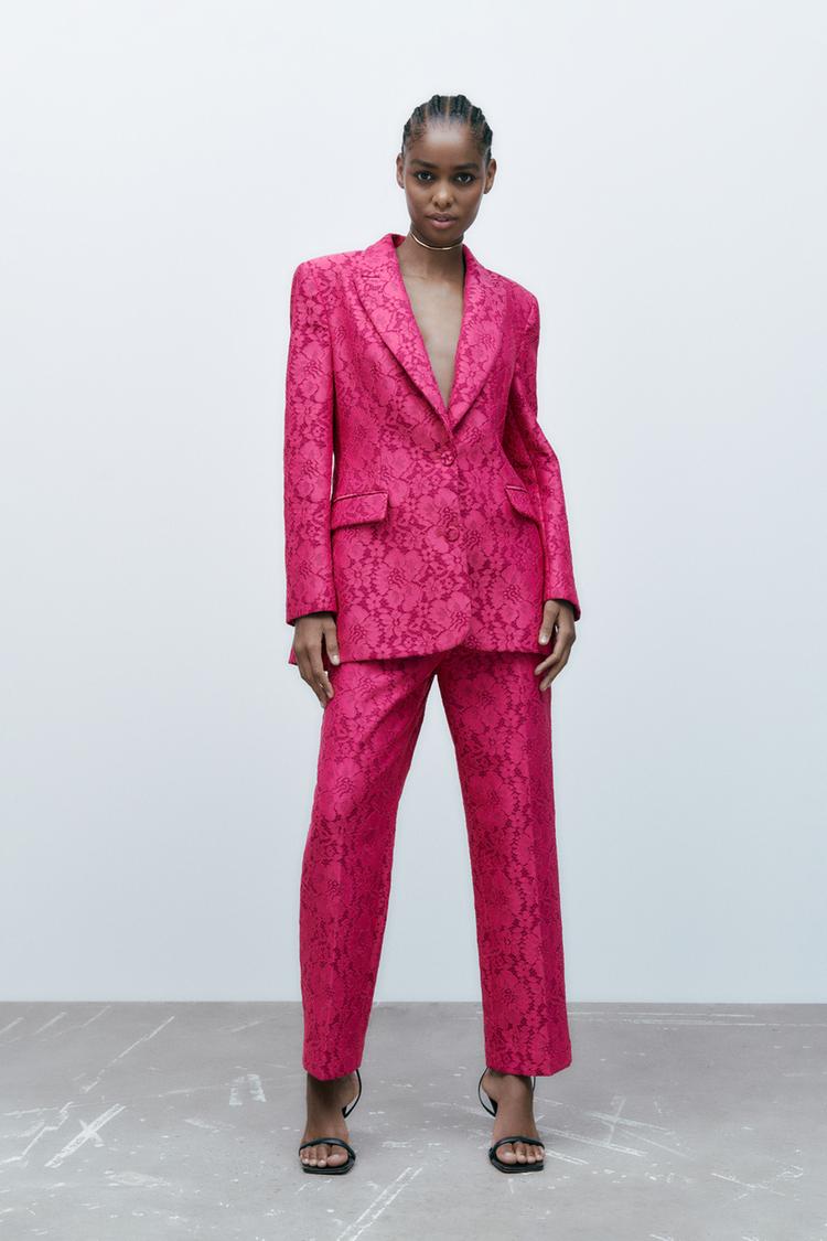 Lace trousers zara sale